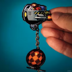 Sonic the Hedgehog Dr. Eggman Egg Mobile Chained Pin