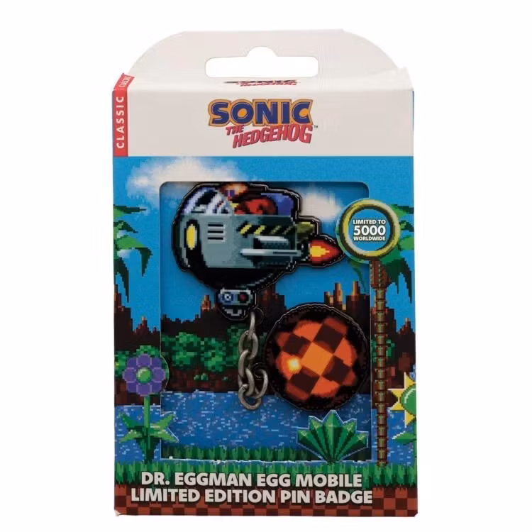 Sonic the Hedgehog Dr. Eggman Egg Mobile Chained Pin