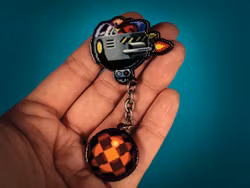 Sonic the Hedgehog Dr. Eggman Egg Mobile Chained Pin