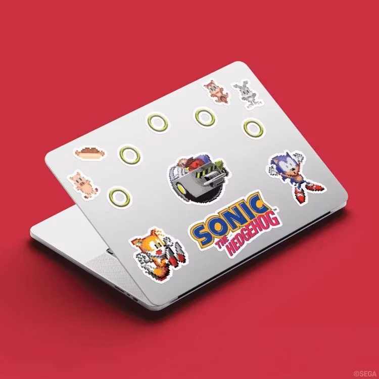 Sonic the Hedgehog 4 Sheets of Retro Tech Decals