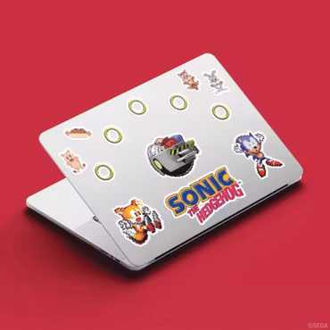 Sonic the Hedgehog 4 Sheets of Retro Tech Decals