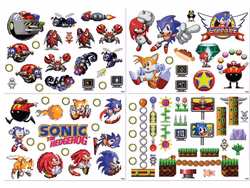 Sonic the Hedgehog 4 Sheets of Retro Tech Decals
