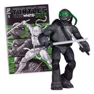 Teenage Mutant Ninja Turtles Page Punchers (Black White & Green) Leonardo Action Figure