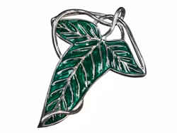Lord of the Rings Replica 1/1 Elven Leaf Brooch & Chain (Sterling Silver)