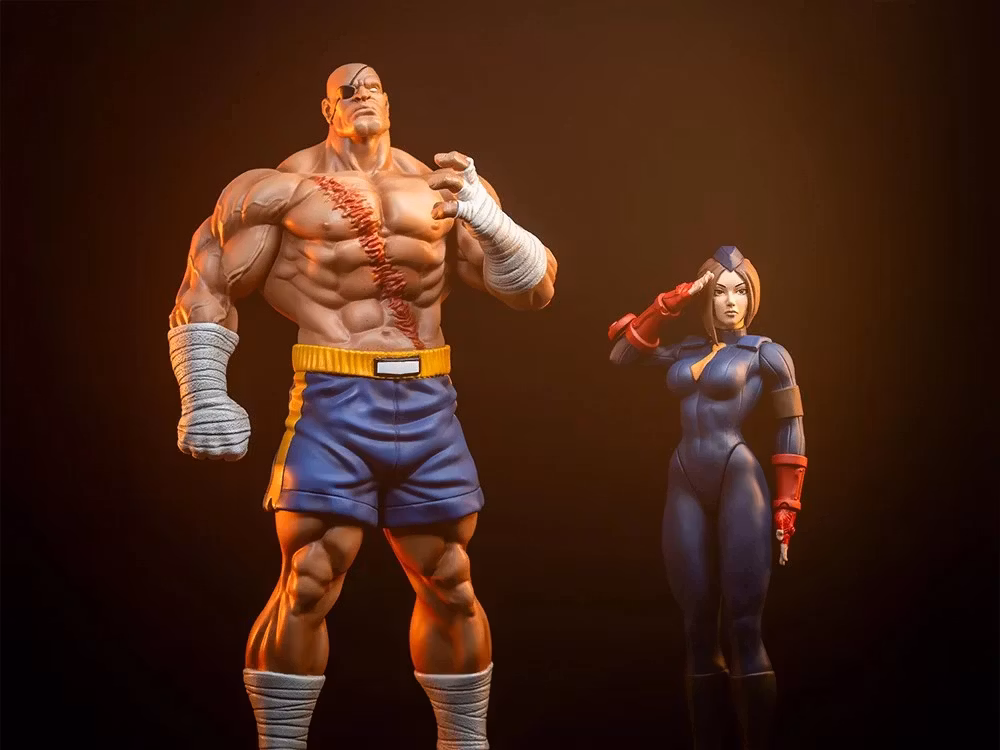 Street Fighter Street Jam Sagat & Juli 1/10 Scale Statue Set