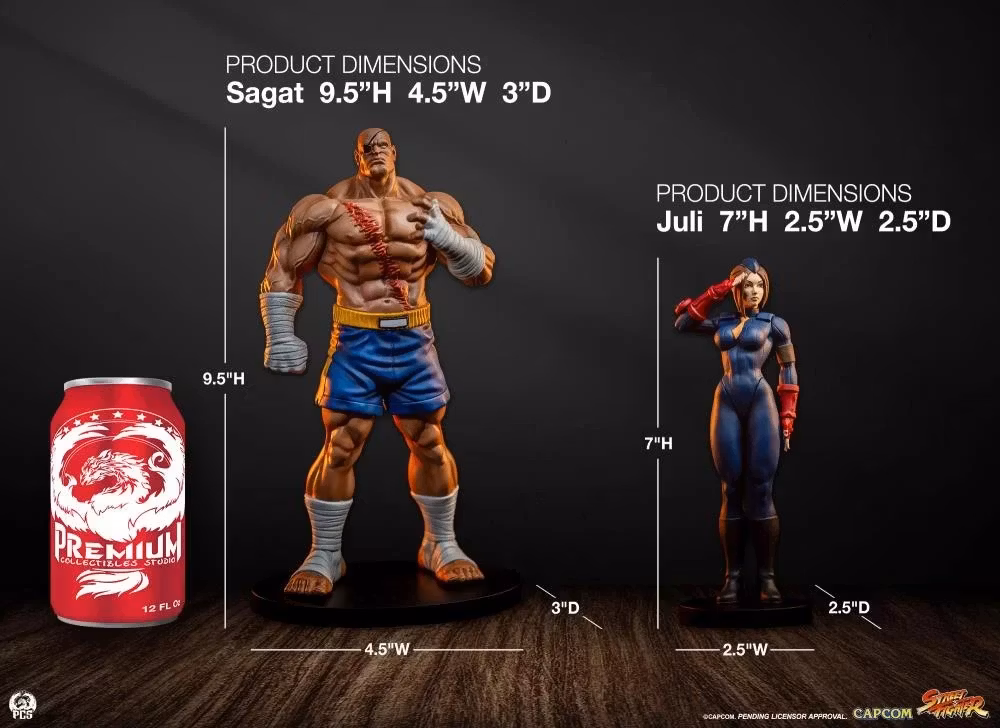 Street Fighter Street Jam Sagat & Juli 1/10 Scale Statue Set