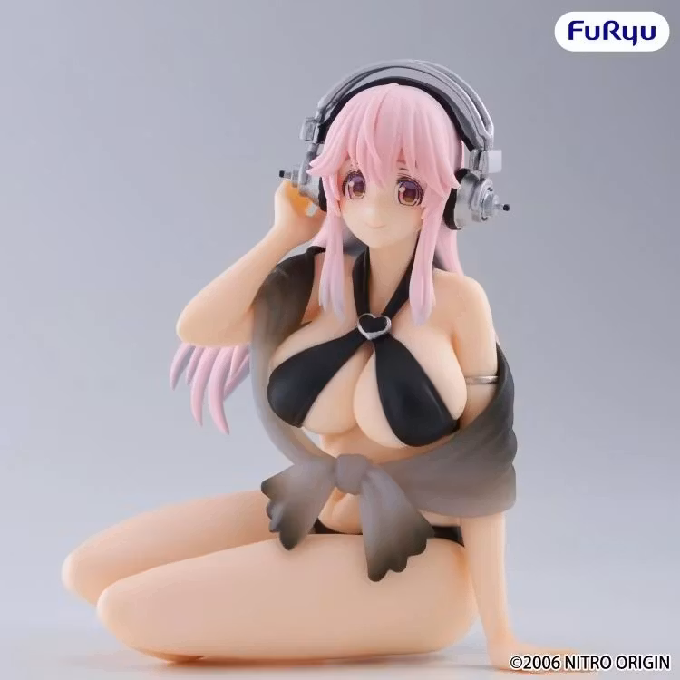 Nitroplus Super Sonico (Swimsuit Black Color Ver.) Noodle Stopper Figure