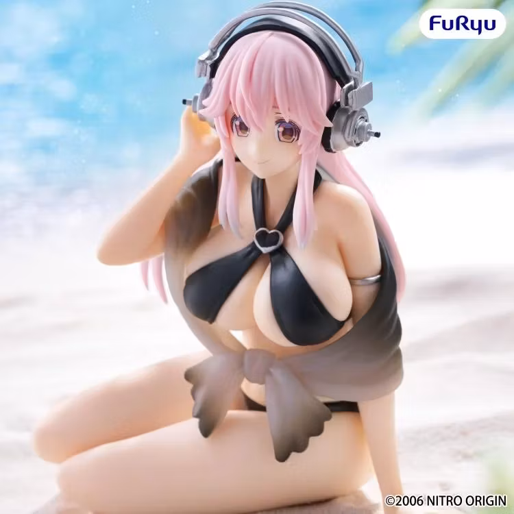 Nitroplus Super Sonico (Swimsuit Black Color Ver.) Noodle Stopper Figure