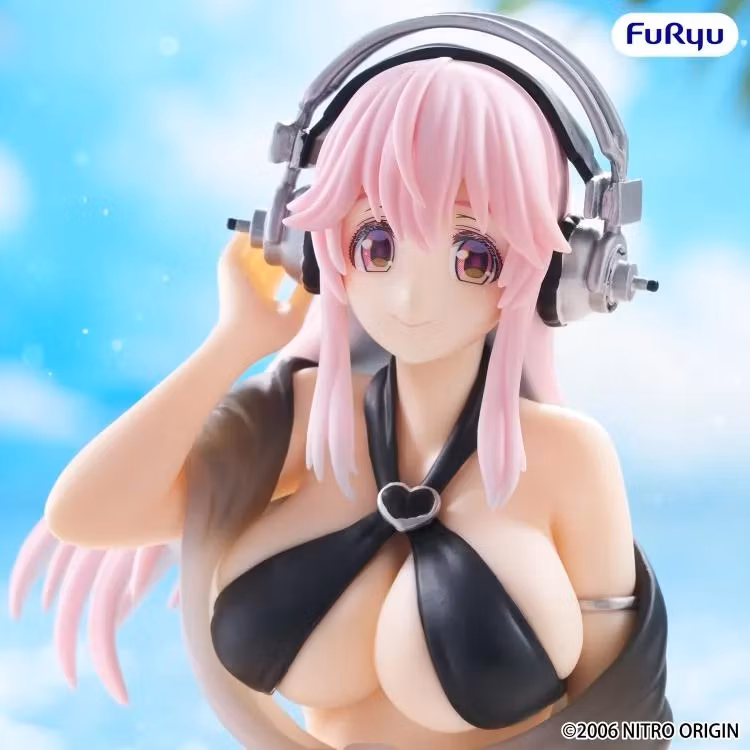 Nitroplus Super Sonico (Swimsuit Black Color Ver.) Noodle Stopper Figure