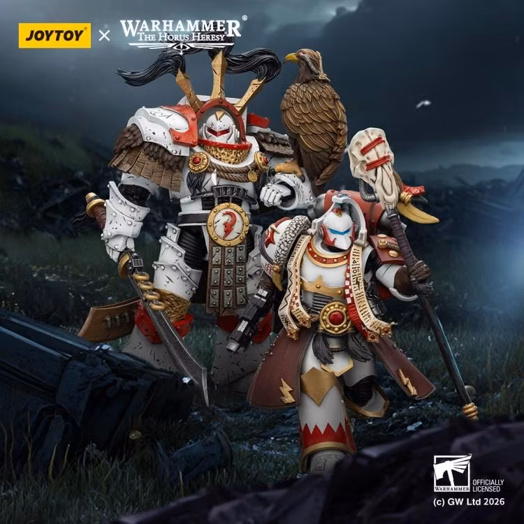 Warhammer 40,000 White Scars Legion Praetor in Cataphractii Terminator Armor with Cyber Hawk, Chogorian Sword and Combi-Melta 1/18 Scale Action Figure