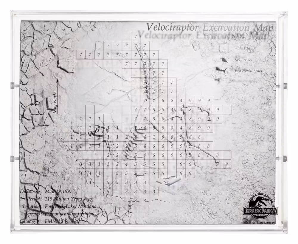Jurassic Park III Excavation Map Velociraptor