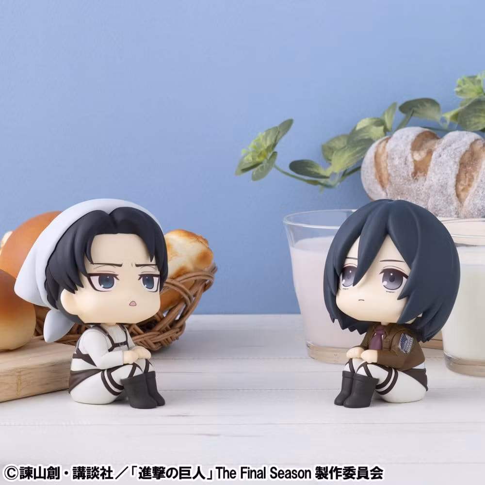 Attack on Titan Look Up Series Levi (Cleaning Up Ver.) & Mikasa Ackerman (With Gift)