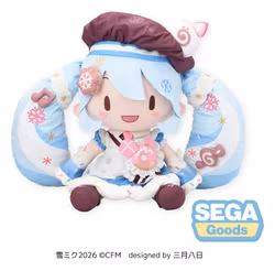 Vocaloid Fuwa Petit Snow Miku (2026 Dodeka Jumbo) Large Plush