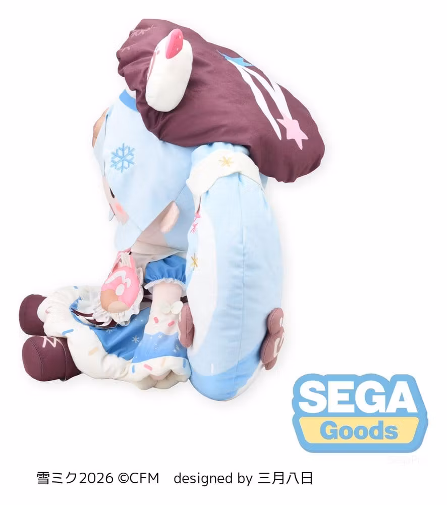 Vocaloid Fuwa Petit Snow Miku (2026 Dodeka Jumbo) Large Plush