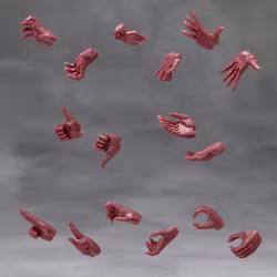 Megalomaria Unlimited Universe Accessory Set Ex Hand Unit Male Type A Red Ver.