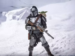 Star Wars: The Black Series 6 The Mandalorian with Grogu (The Mandalorian and Grogu) Deluxe Action Figure