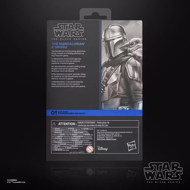Star Wars: The Black Series 6 The Mandalorian with Grogu (The Mandalorian and Grogu) Deluxe Action Figure