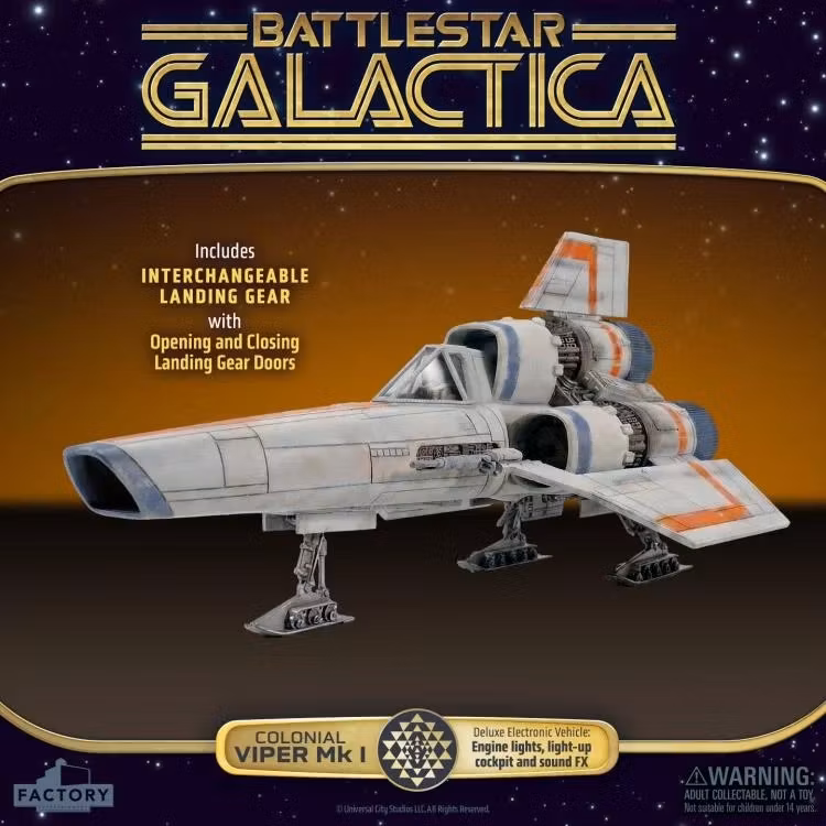 Battlestar Galactica (1978) Colonial Viper Electronic Vehicle with Lieutenant Boomer Action Figure