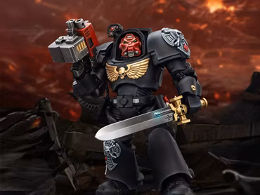 Warhammer 40,000 Black Templars Terminator (Ver. 1) with Power Sword and Storm Bolter 1/18 Scale Action Figure