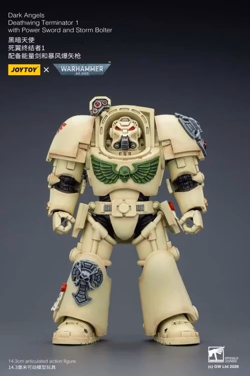 Warhammer 40,000 Dark Angels Deathwing Terminator (Ver. 1) with Power Sword and Storm Bolter 1/18 Scale Action Figure