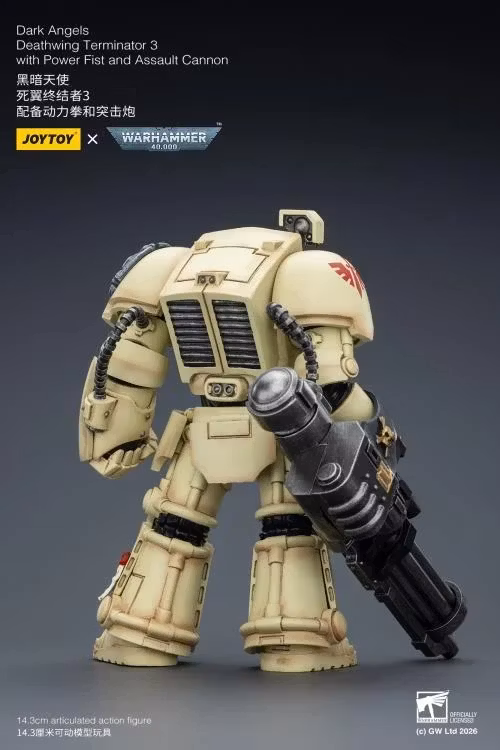 Warhammer 40,000 Dark Angels Deathwing Terminator (Ver. 3) with Power Fist and Assault Cannon 1/18 Scale Action Figure