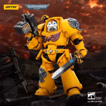 Warhammer 40,000 Imperial Fists Terminator (Ver. 1) with Power Sword and Storm Bolter 1/18 Scale Action Figure