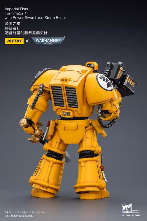 Warhammer 40,000 Imperial Fists Terminator (Ver. 1) with Power Sword and Storm Bolter 1/18 Scale Action Figure