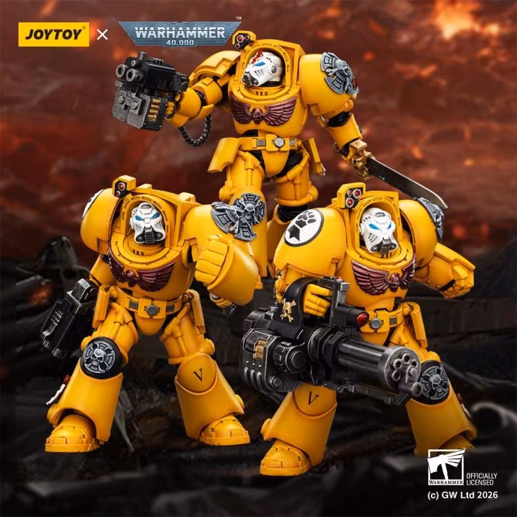Warhammer 40,000 Imperial Fists Terminator (Ver. 1) with Power Sword and Storm Bolter 1/18 Scale Action Figure