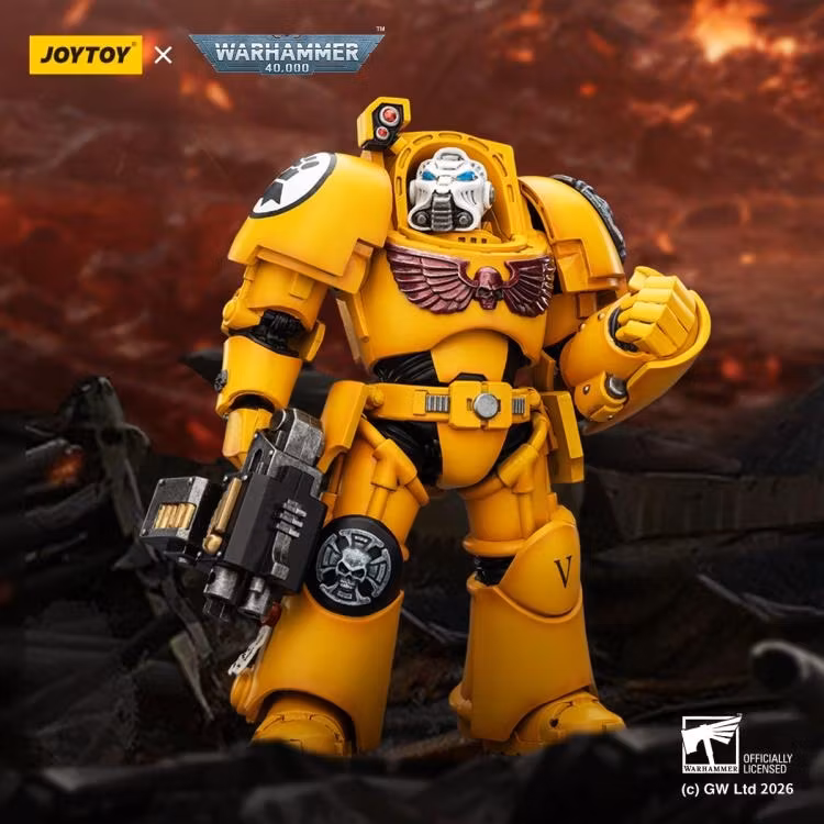 Warhammer 40,000 Imperial Fists Terminator (Ver. 2) with Power Fist and Storm Bolter 1/18 Scale Action Figure