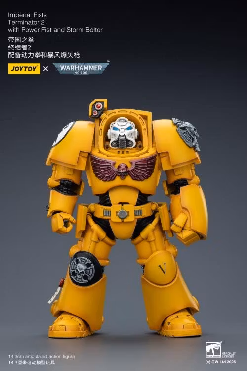 Warhammer 40,000 Imperial Fists Terminator (Ver. 2) with Power Fist and Storm Bolter 1/18 Scale Action Figure