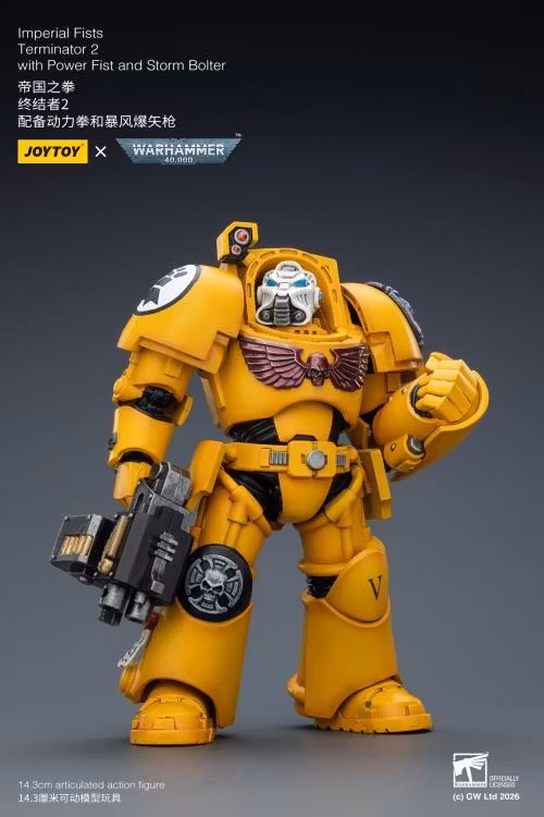 Warhammer 40,000 Imperial Fists Terminator (Ver. 2) with Power Fist and Storm Bolter 1/18 Scale Action Figure