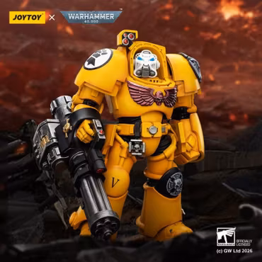 Warhammer 40,000 Imperial Fists Terminator (Ver. 3) with Power Fist and Assault Cannon 1/18 Scale Action Figure