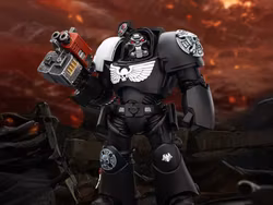 Warhammer 40,000 Raven Guard Terminator (Ver. 2) with Power Fist and Storm Bolter 1/18 Scale Action Figure