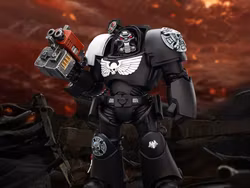 Warhammer 40,000 Raven Guard Terminator (Ver. 2) with Power Fist and Storm Bolter 1/18 Scale Action Figure