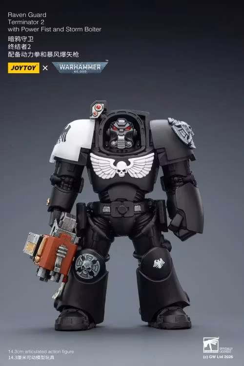 Warhammer 40,000 Raven Guard Terminator (Ver. 2) with Power Fist and Storm Bolter 1/18 Scale Action Figure