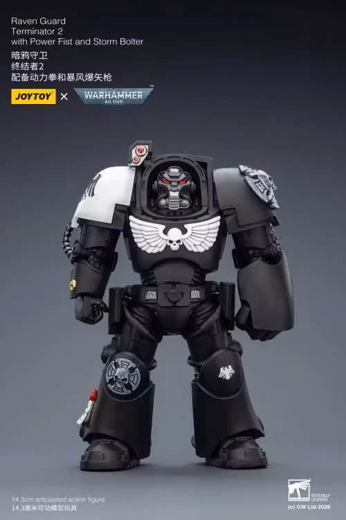 Warhammer 40,000 Raven Guard Terminator (Ver. 2) with Power Fist and Storm Bolter 1/18 Scale Action Figure