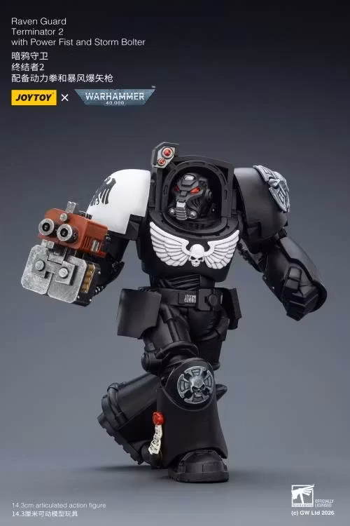 Warhammer 40,000 Raven Guard Terminator (Ver. 2) with Power Fist and Storm Bolter 1/18 Scale Action Figure