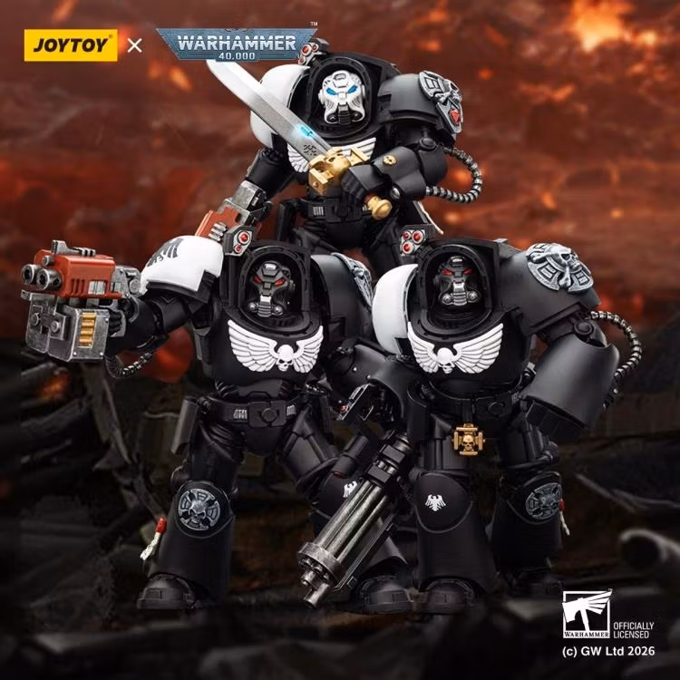 Warhammer 40,000 Raven Guard Terminator (Ver. 2) with Power Fist and Storm Bolter 1/18 Scale Action Figure