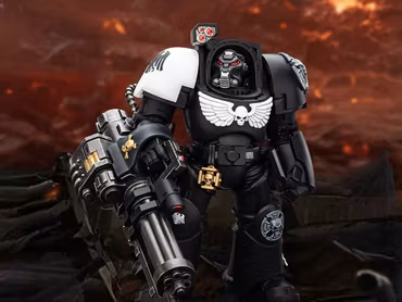 Warhammer 40,000 Raven Guard Terminator (Ver. 3) with Power Fist and Assault Cannon 1/18 Scale Action Figure