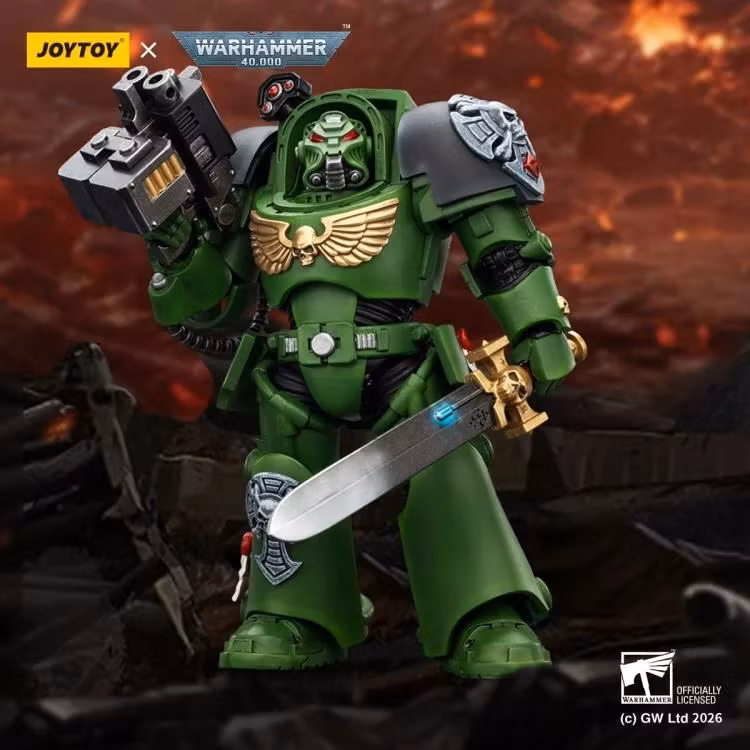 Warhammer 40,000 Salamanders Terminator (Ver. 1) with Power Sword and Storm Bolter 1/18 Scale Action Figure