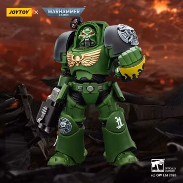 Warhammer 40,000 Salamanders Terminator (Ver. 2) with Power Fist and Storm Bolter 1/18 Scale Action Figure