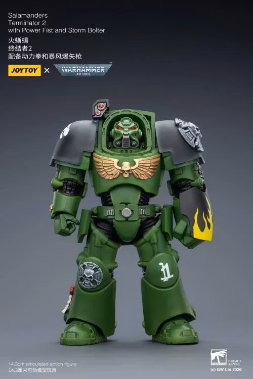 Warhammer 40,000 Salamanders Terminator (Ver. 2) with Power Fist and Storm Bolter 1/18 Scale Action Figure