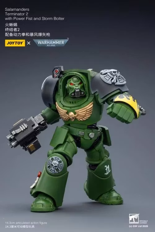 Warhammer 40,000 Salamanders Terminator (Ver. 2) with Power Fist and Storm Bolter 1/18 Scale Action Figure