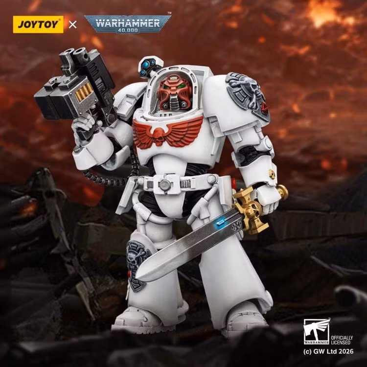 Warhammer 40,000 White Scars Terminator (Ver. 1) with Power Sword and Storm Bolter 1/18 Scale Action Figure