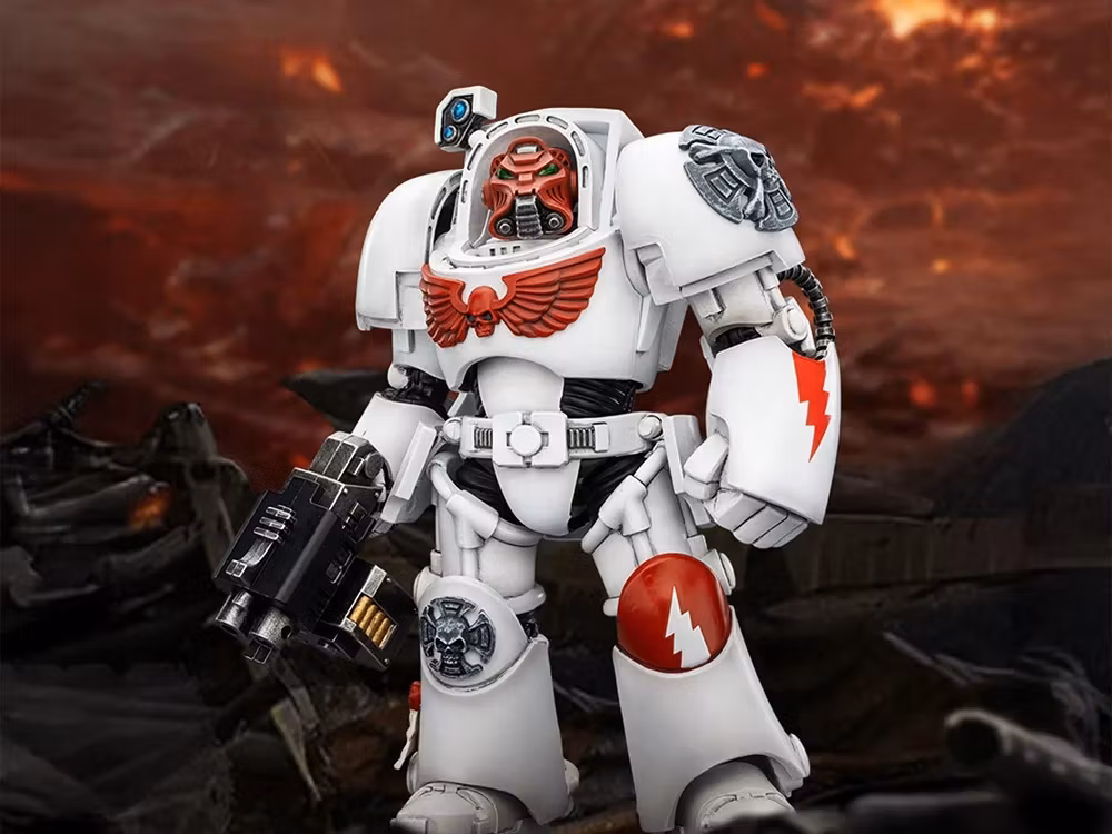 Warhammer 40,000 White Scars Terminator (Ver. 2) with Power Fist and Storm Bolter 1/18 Scale Action Figure