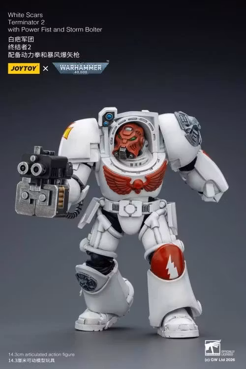Warhammer 40,000 White Scars Terminator (Ver. 2) with Power Fist and Storm Bolter 1/18 Scale Action Figure