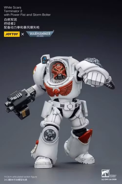 Warhammer 40,000 White Scars Terminator (Ver. 2) with Power Fist and Storm Bolter 1/18 Scale Action Figure