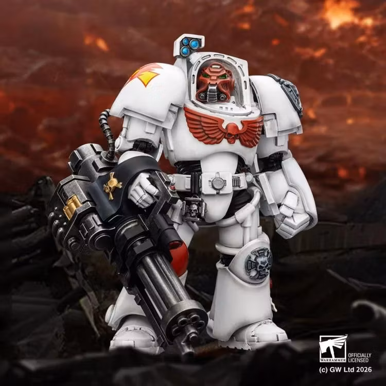 Warhammer 40,000 White Scars Terminator (Ver. 3) with Power Fist and Assault Cannon 1/18 Scale Action Figure