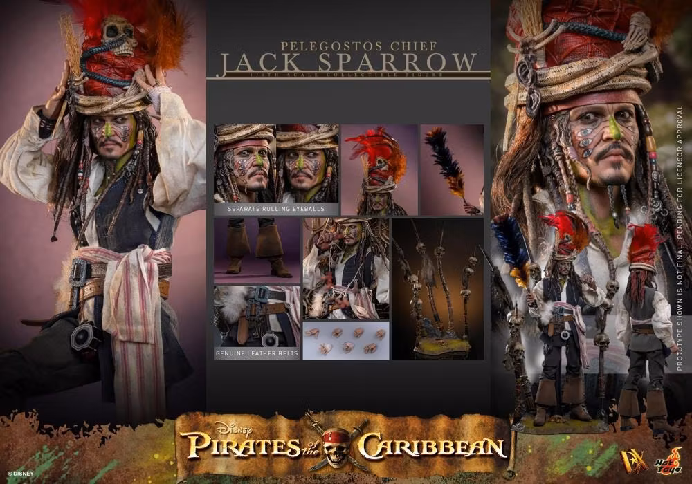 Pirates of the Caribbean: Dead Man's Chest DX48 Pelegostos Chief Jack Sparrow 1/6th Scale Collectible Figure