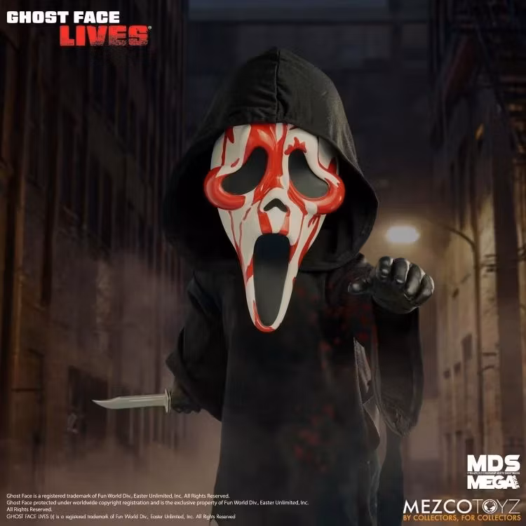 Ghost Face Lives Mezco Designer Series Mega Scale Bloody Ghost Face Doll